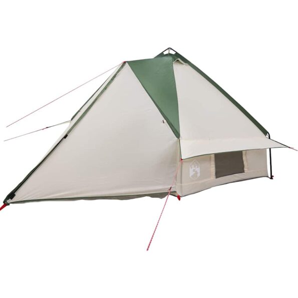 vidaXL Teepee stan pre 8 osôb Zelená a biela 490 x 410 x 210 cm – Obrázok 4