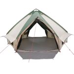 vidaXL Teepee stan pre 8 osôb Zelená a biela 490 x 410 x 210 cm – Obrázok 5