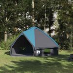 vidaXL Teepee stan pre 8 osôb Modrá a šedá 490 x 410 x 210 cm