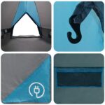 vidaXL Teepee stan pre 8 osôb Modrá a šedá 490 x 410 x 210 cm – Obrázok 11