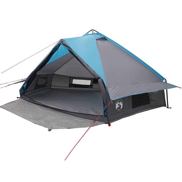 vidaXL Teepee stan pre 8 osôb Modrá a šedá 490 x 410 x 210 cm – Obrázok 2