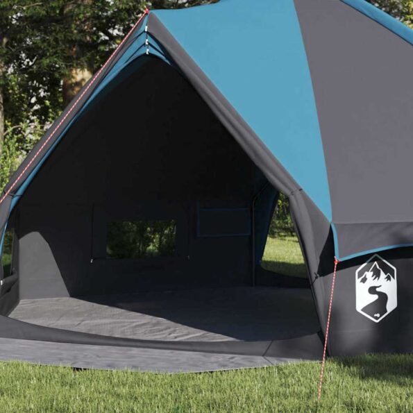 vidaXL Teepee stan pre 8 osôb Modrá a šedá 490 x 410 x 210 cm – Obrázok 3