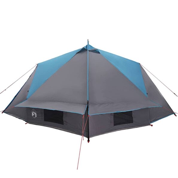 vidaXL Teepee stan pre 8 osôb Modrá a šedá 490 x 410 x 210 cm – Obrázok 6