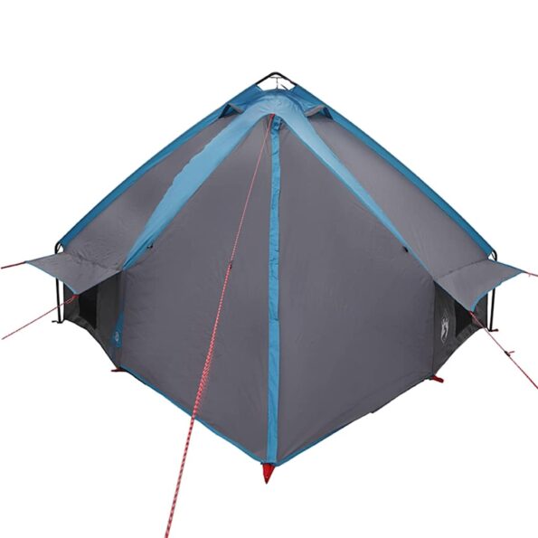 vidaXL Teepee stan pre 8 osôb Modrá a šedá 490 x 410 x 210 cm – Obrázok 7
