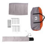 vidaXL Teepee stan pre 8 osôb Šedá a oranžová 490 x 410 x 210 cm – Obrázok 10