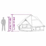 vidaXL Teepee stan pre 8 osôb Šedá a oranžová 490 x 410 x 210 cm – Obrázok 13