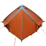 vidaXL Teepee stan pre 8 osôb Šedá a oranžová 490 x 410 x 210 cm – Obrázok 7