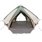 vidaXL Teepee stan pre 6 osôb Zelená a biela 431 x 366 x 185 cm – Obrázok 5