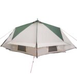 vidaXL Teepee stan pre 6 osôb Zelená a biela 431 x 366 x 185 cm – Obrázok 6