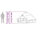 vidaXL Teepee stan pre 6 osôb Modrá a šedá 431 x 366 x 185 cm – Obrázok 13
