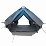 vidaXL Teepee stan pre 6 osôb Modrá a šedá 431 x 366 x 185 cm – Obrázok 5