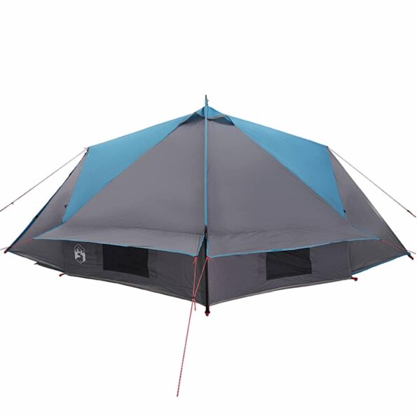 vidaXL Teepee stan pre 6 osôb Modrá a šedá 431 x 366 x 185 cm – Obrázok 6