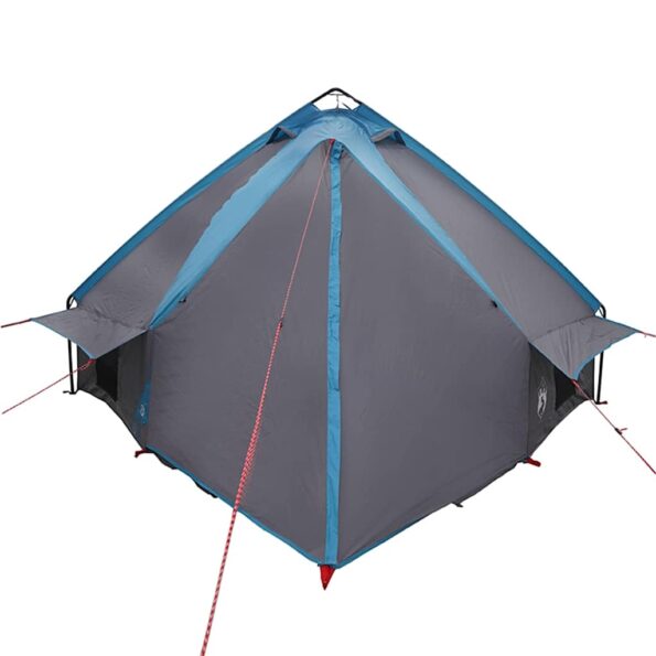 vidaXL Teepee stan pre 6 osôb Modrá a šedá 431 x 366 x 185 cm – Obrázok 7
