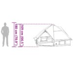 vidaXL Teepee stan so strechou Zelená a šedá 490 x 410 x 210 cm – Obrázok 13