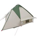 vidaXL Teepee stan so strechou Zelená a šedá 490 x 410 x 210 cm – Obrázok 4