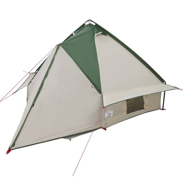 vidaXL Teepee stan so strechou Zelená a šedá 490 x 410 x 210 cm – Obrázok 4