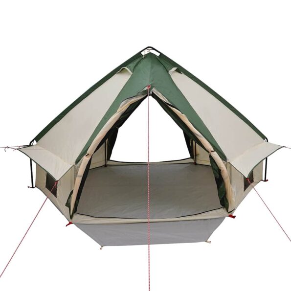vidaXL Teepee stan so strechou Zelená a šedá 490 x 410 x 210 cm – Obrázok 5