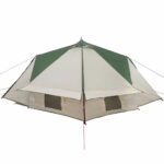 vidaXL Teepee stan so strechou Zelená a šedá 490 x 410 x 210 cm – Obrázok 6