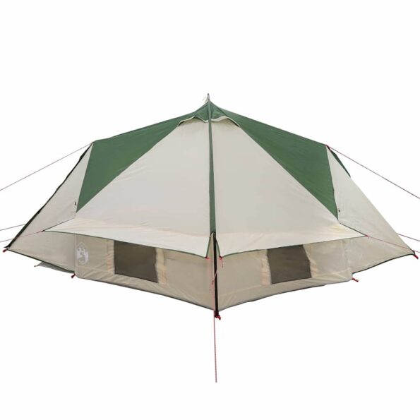 vidaXL Teepee stan so strechou Zelená a šedá 490 x 410 x 210 cm – Obrázok 6