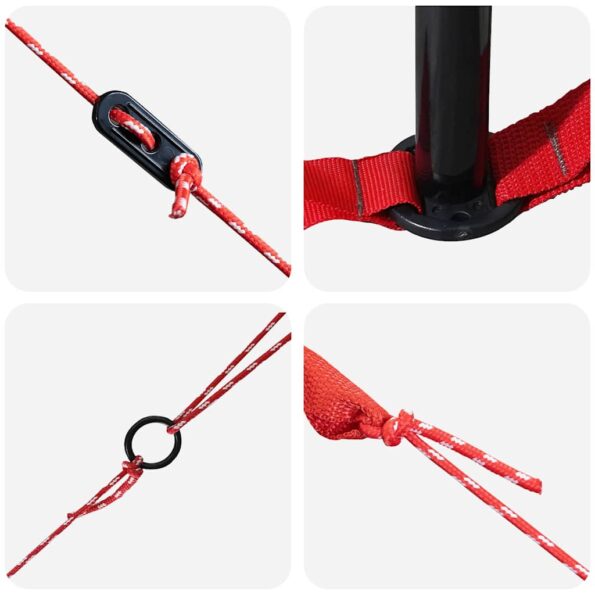 vidaXL Teepee stan so strechou Zelená a šedá 490 x 410 x 210 cm – Obrázok 8