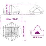 vidaXL Teepee Stan pre 4 Osoby Modrá a šedá 388 x 320 x 169 cm – Obrázok 12