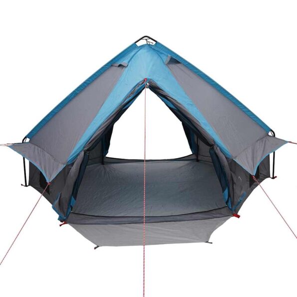 vidaXL Teepee Stan pre 4 Osoby Modrá a šedá 388 x 320 x 169 cm – Obrázok 5