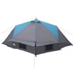 vidaXL Teepee Stan pre 4 Osoby Modrá a šedá 388 x 320 x 169 cm – Obrázok 6