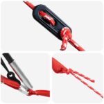 vidaXL Rodinný stan so strechou Zelená a biela 745 x 700 x 217 cm – Obrázok 7