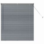 vidaXL Žalúzia na okno so záclonami Iný Tmavosivá 80 x 130 cm Hliník – Obrázok 2