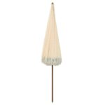 vidaXL Plážový slnečník Žltá a biela 160 x 160 x 196 cm – Obrázok 2