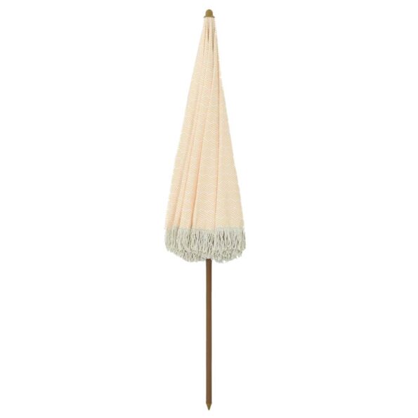 vidaXL Plážový slnečník Žltá a biela 160 x 160 x 196 cm – Obrázok 2