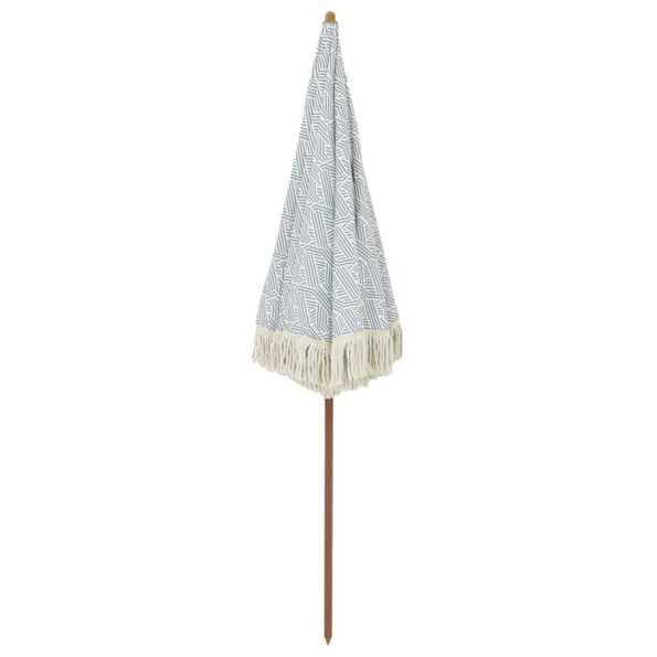 vidaXL Plážový slnečník Šedý a biely 160 x 160 x 196 cm – Obrázok 2