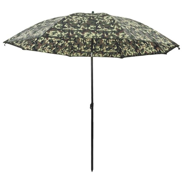vidaXL Rybársky dáždnik Maskáčová 240 x 210 cm Oxford Polyester – Obrázok 2
