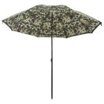 vidaXL Rybársky dáždnik Maskáčová 240 x 210 cm Oxford Polyester – Obrázok 3