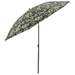 vidaXL Rybársky dáždnik Maskáčová 240 x 210 cm Oxford Polyester – Obrázok 4