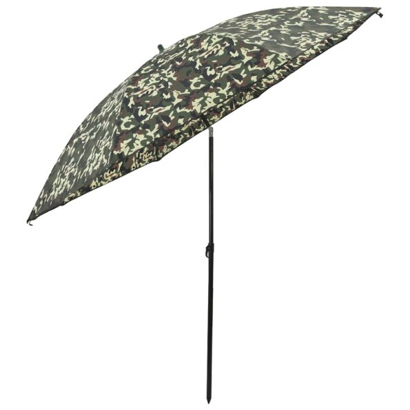 vidaXL Rybársky dáždnik Maskáčová 240 x 210 cm Oxford Polyester – Obrázok 4