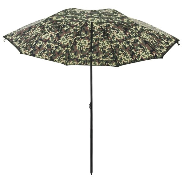 vidaXL Rybársky dáždnik Maskáčová 220 x 185 cm Oxford Polyester – Obrázok 3