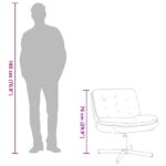 vidaXL Otočné relaxačné kreslo s vankúšom Iný Čierna 63 x 75 x 76 cm Zamat – Obrázok 8