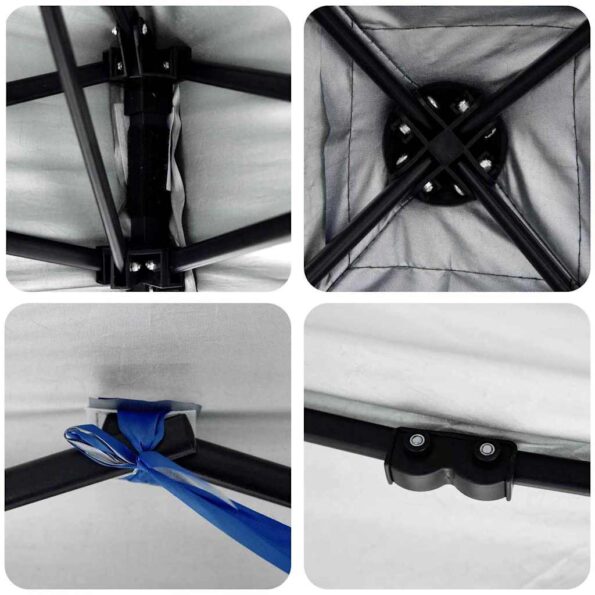 vidaXL Prístreškový stan Modrá 250 x 250 x 227 / 236 / 245 cm – Obrázok 9