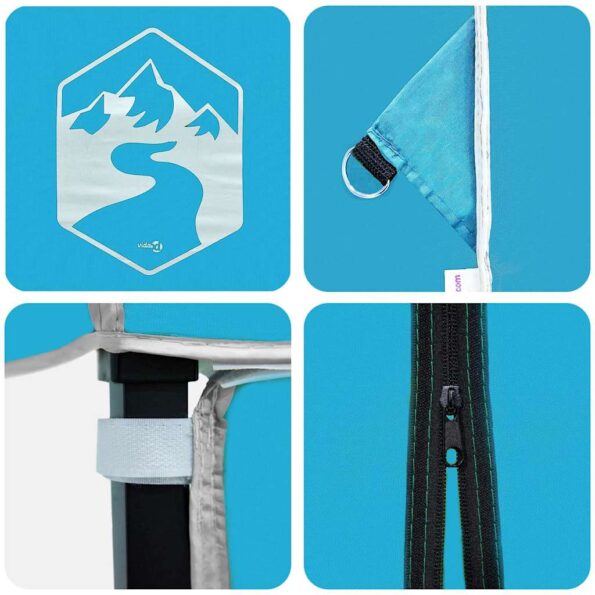 vidaXL Prístreškový stan Modrá 250 x 250 x 227 / 236 / 245 cm – Obrázok 6