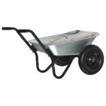 vidaXL Vozík Strieborná a čierna 124 x 73 x 65 cm Oceľ – Obrázok 3
