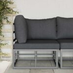 vidaXL Súpravy vonkajšieho nábytku s vankúšom s vankúšom Čierna a antracit – Obrázok 3