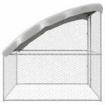 vidaXL Psí kennel s úložiskom Strieborná 2 x 2 x 2 m Oceľ – Obrázok 5