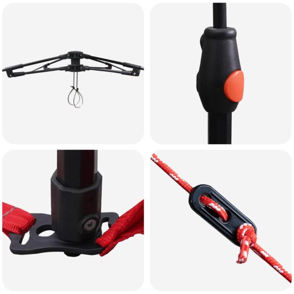 vidaXL Sprchový stan s úložiskom Zelená 160 x 160 x 227 cm Oceľ – Obrázok 13