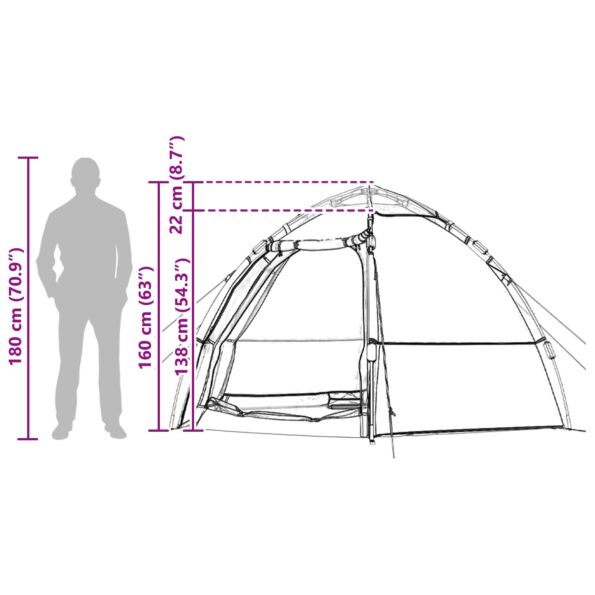 vidaXL Rýchly stan s pršiplášťom pre 4 osoby Zelená 280 x 280 x 160 cm – Obrázok 13