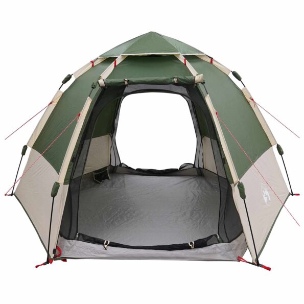 vidaXL Rýchly stan s pršiplášťom pre 4 osoby Zelená 280 x 280 x 160 cm – Obrázok 7