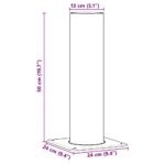 vidaXL Predĺženie komínovej hlavy Strieborná 24 x 24 x 50 cm – Obrázok 6