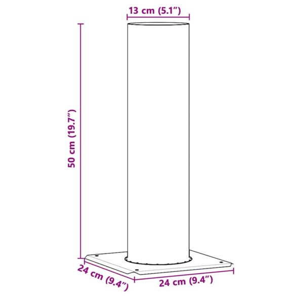 vidaXL Predĺženie komínovej hlavy Strieborná 24 x 24 x 50 cm – Obrázok 6