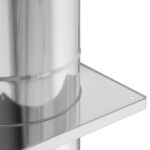 vidaXL Predĺženie komína Strieborná 35 x 35 x 132 cm – Obrázok 5