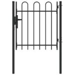 vidaXL Brána do plotu Sivá 100 x 100 cm Povrchovo upravená oceľ – Obrázok 2